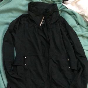 Warm and comfy but also stylish black spring or fall jacket